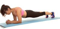 Low plank from elbows