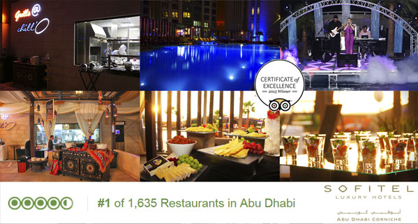 Grills @ Chill’O at Sofitel Abu Dhabi Corniche rated #1 on TripAdvisor