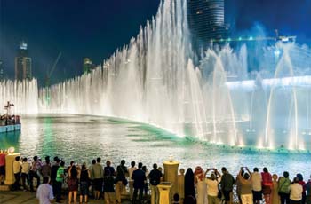 Dubai Fountain and Burj Khalifa