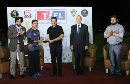 THUMBAY FOOTBALL LEAGUE 2020 first of its kind in the Northern Emirates UAE Launched and Inaugurated by the Chief Guest Dr. Thumbay Moideen, Founder President – Thumbay Group